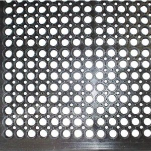 Fußmatte offene Ringe schwarz Gum.L1500xB900xS10mm