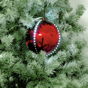 EUROPALMS LED Snowball 15cm, rot