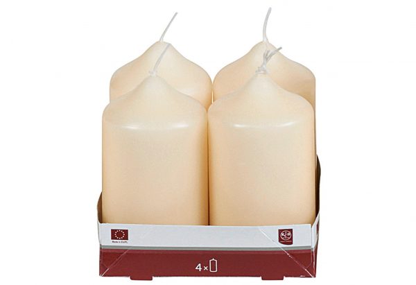 Stumpenkerze 9xØ5cm cr4 Pack
