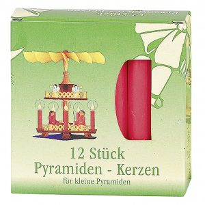 Pyramidenkerze 10cm Ø1,7cm rot 12 Pack