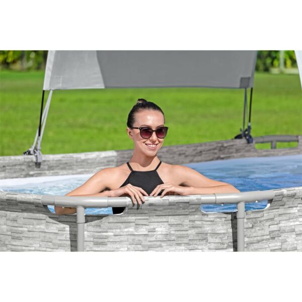 Bestway Sonnendach Für Aufstellpools Weiß – Bild 5