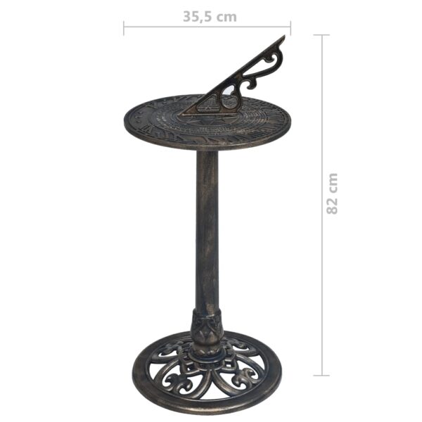 Sonnenuhr Bronze 35,5 X 82 Cm Kunststoff – Bild 5