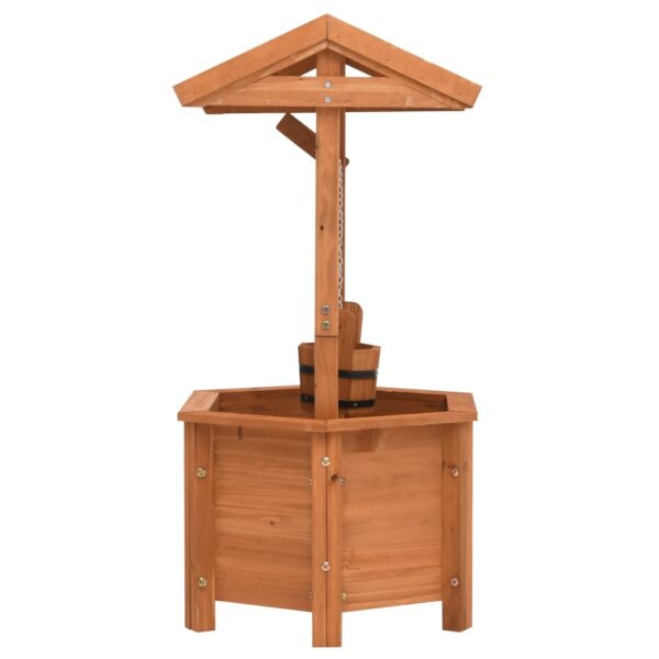 Wunschbrunnen-Pflanzkübel 40X40X84 Cm Tannenholz – Bild 3