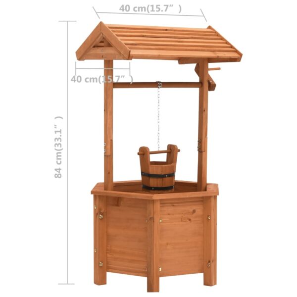 Wunschbrunnen-Pflanzkübel 40X40X84 Cm Tannenholz – Bild 6