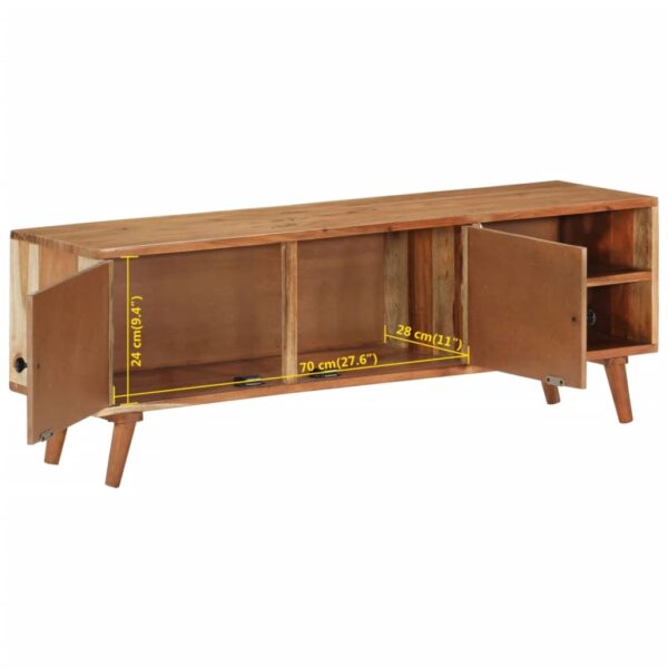 Tv-Schrank 112X30X40 Cm Massivholz Akazie – Bild 10
