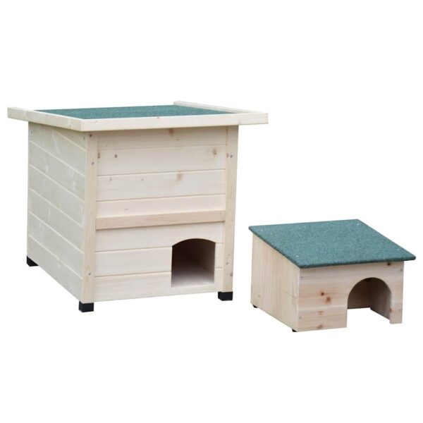 @Pet Igelhaus Xl 53X65X52Cm Holz Weiß – Bild 4