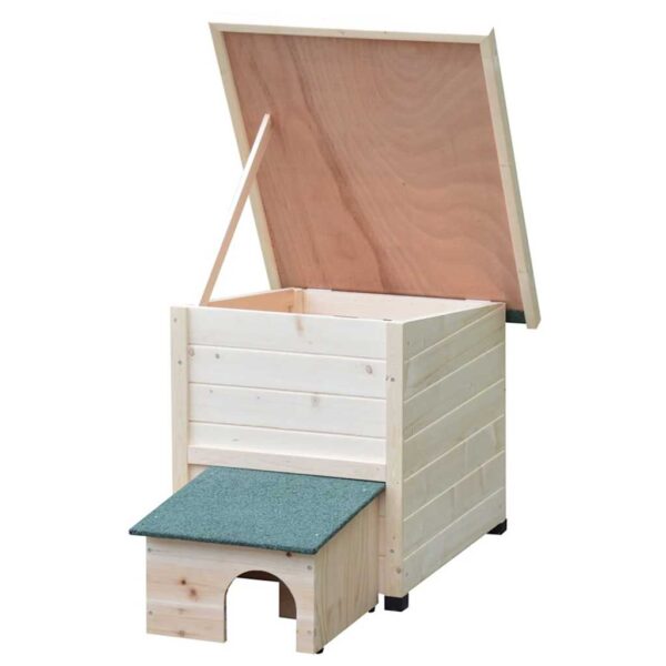 @Pet Igelhaus Xl 53X65X52Cm Holz Weiß – Bild 5