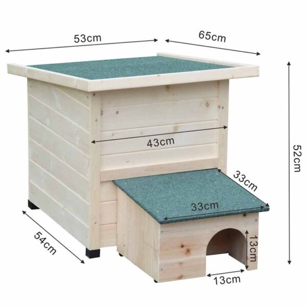 @Pet Igelhaus Xl 53X65X52Cm Holz Weiß – Bild 7
