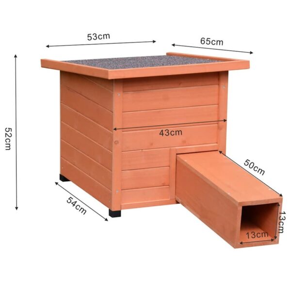 @Pet Igelhaus Xl 53X65X52Cm Holz Braun – Bild 6