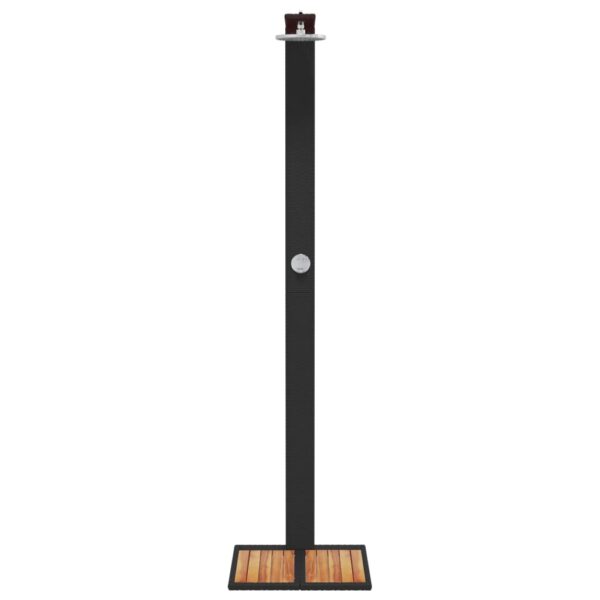Gartendusche 50X55X224 Cm Poly Rattan Und Akazienholz – Bild 5