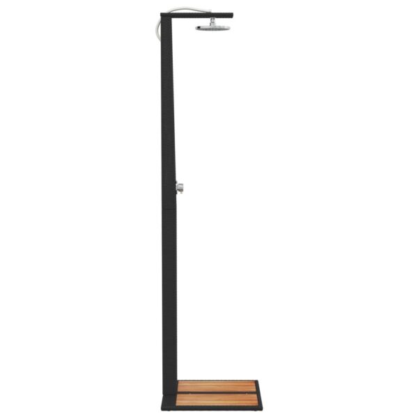 Gartendusche 50X55X224 Cm Poly Rattan Und Akazienholz – Bild 6